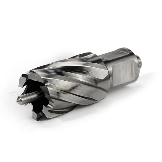 OSCARBIDE 1"x1"Annular Cutter,3/4 inch Weldon Shank,1 inch Cutting Diameter,1 inch Depth of Cut,2 Flat Mag Drill Bit with Pilot Pin for Magnetic Drill Press,1 Piece