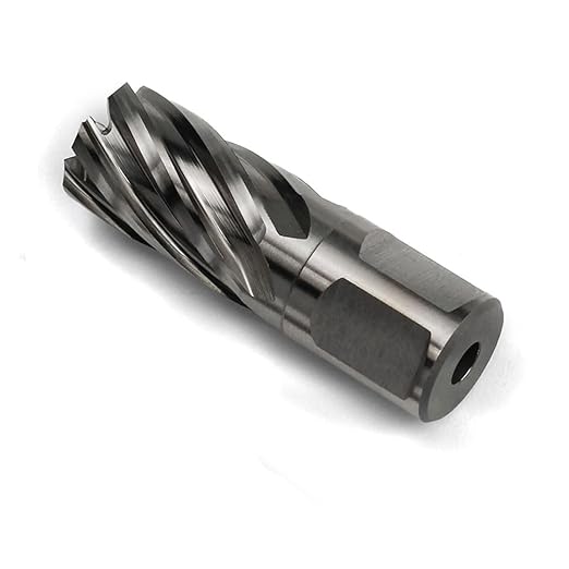 OSCARBIDE 3/4"x1"Annular Cutter,3/4 inch Weldon Shank,3/4 inch Cutting Diameter,1 inch Depth of Cut,2 Flat Mag Drill Bit with Pilot Pin for Magnetic Drill Press,1 Piece