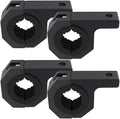 Universal Bull Bar Clamp Mounting Kit-4PCS Heavy Duty LED Light Bar Brackets for 1.38"/1.5"/1.57"/1.77"/1.97" Tubes, Fits Roof Roll Cage, Bumper, Off-Road Driving Lights