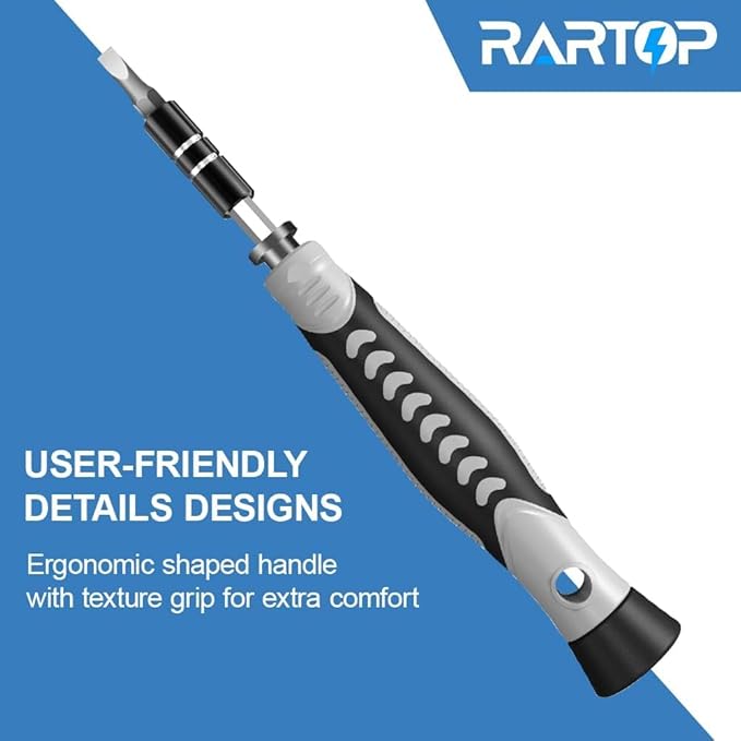 Precision Screwdriver Set 130 in 1 with 120 bits Repair Tool Kit Magnetic Screwdriver Kit with mini built-in box for Electronics iPhone Jewelers Game Console (130-IN-Blue)