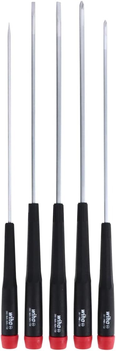 Wiha 26192 Slotted and Phillips Screwdriver Set, 5 Piece