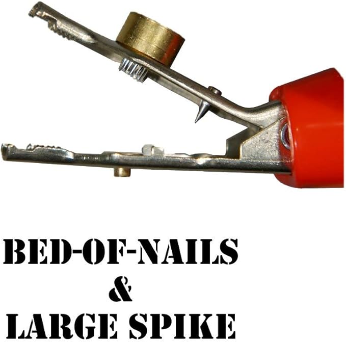 Test Leads SILICONE Alligator Clip Bed of Nails to Banana Plug Male Right Angle (18 inches)