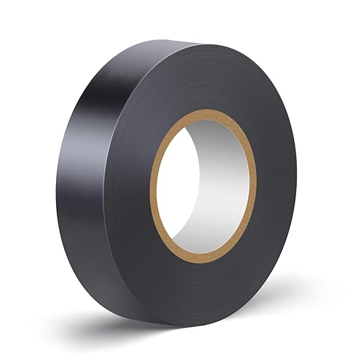 20 Pack Black Electrical Tape Waterproof，3/4 in x 60ft，High Temperature Electric Tape Weatherproof Home Outdoor Multipurpose Insulating Wire Wrapping，Maximum Voltage