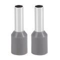 XHF 500 PCS AWG 12/4.0mm² Wire Ferrules Insulated Copper Crimp Connectors, Crimp Pin Cord End Terminals Grey