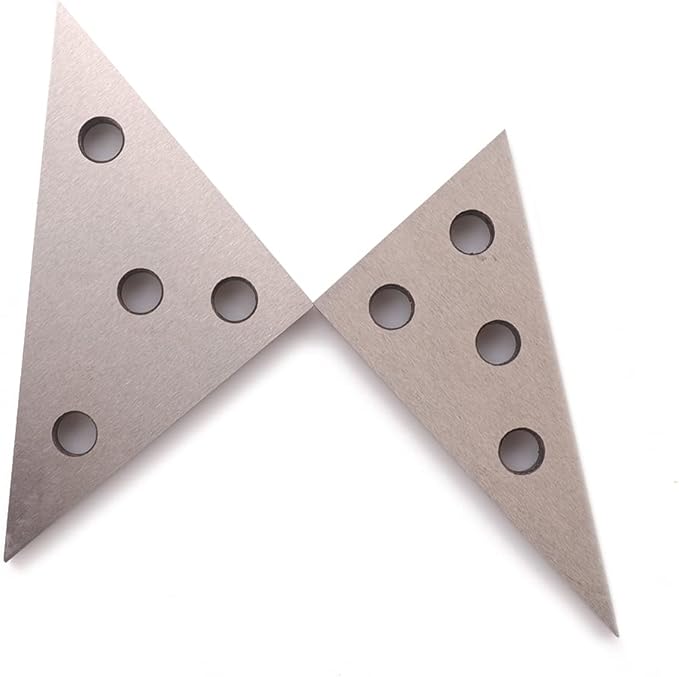 2 PCS Solid Precision 30-60-90 Degree Angle and 45-45-90 Degree Angle Plates