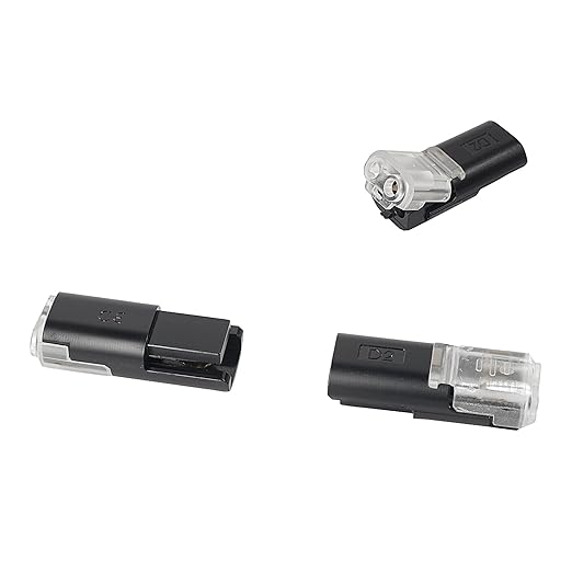 20Pcs LED Wire Connectors, 2 Pin Universal Compact Wire Terminals, No Wire-Stripping Required, Quick Splice Pluggable Low Voltage Wire Wiring Connector