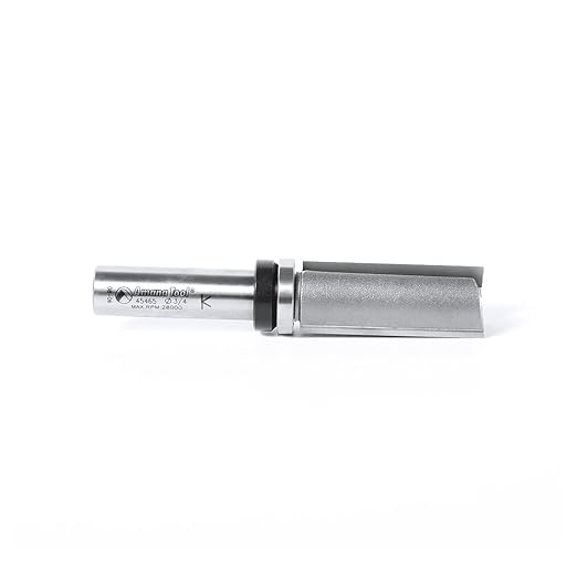 Amana Tool 45465 Carbide Tipped Flush Trim Plunge Template Router Bit 3/4 Dia x 1-3/4 x 1/2 Inch Shank with Upper Ball Bearing
