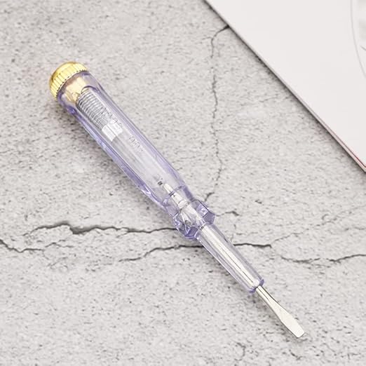 Fielect 5Pcs Tester Screwdriver, Voltage Detector Pen Light Circuit Tester Electric Test Pen Screwdriver AC/DC 100-500V
