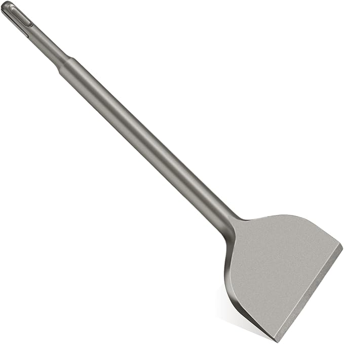 SDS Plus Chisel, 3-inch Wide Cranked Angled Bent Tile Removal Chisel for Concrete, Home Improvement, Floor and Wall Grooving, Compatible with SDS-Plus Tools (3”X10”)
