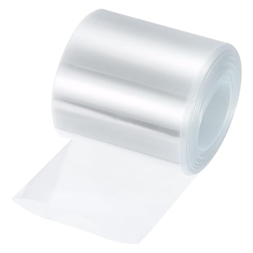 MECCANIXITY Battery Wrap PVC Heat Shrink Tubing 50mm Dia 80mm Flat 33 Feet(10meters) Clear Good Insulation for Battery Pack