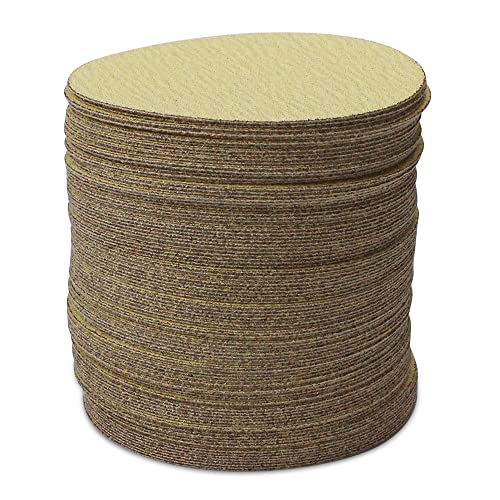 BHA 5" Inch No Hole Hook and Loop Sanding Discs for Orbital DA Sanders - 100 Pack (600 Grit)