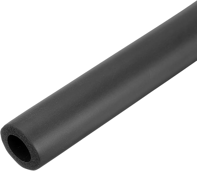 uxcell Pipe Insulation Tube Foam, 11/16" ID x 1/4" Thick x 1.64ft Foam Pipe Cover Non-Slip Hollow Tubing Guitar Air Conditioner Stand Fitness Equipment Handles, Black