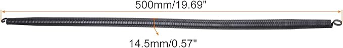 MECCANIXITY Spring Tube Bender OD 14.5mm/0.57" Steel Spring Pipe Bending Tubes 500mm/19.69" Long for 1/2" PVC Pipe(ID 16mm) in Home Renovations, Electrician Wiring Bending(insert-pipe use)