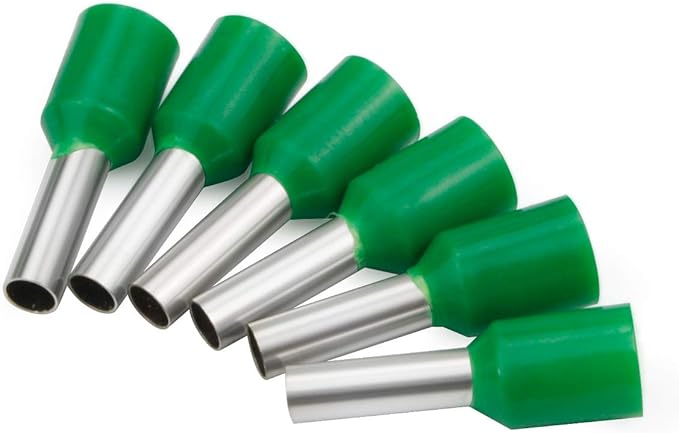 XHF 1000 PCS AWG 22/0.5mm² Wire Ferrules Insulated Copper Crimp Connectors, Crimp Pin Cord End Terminals Green
