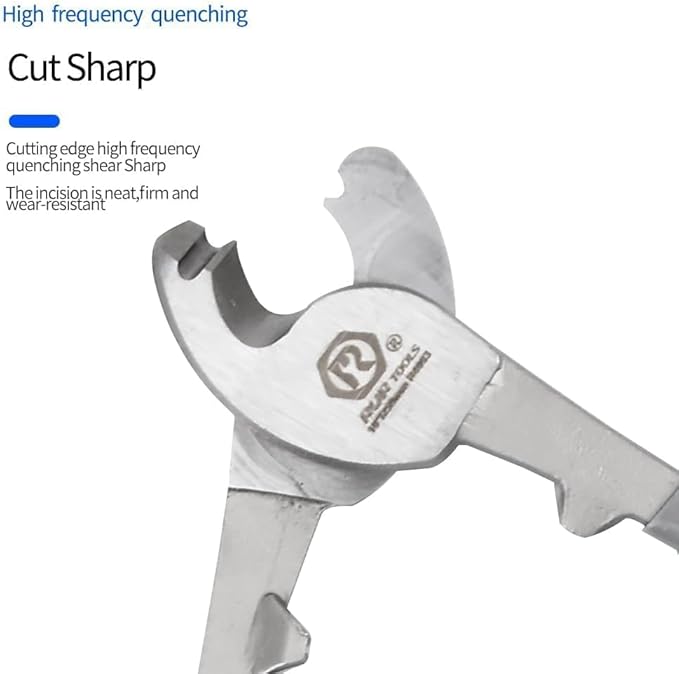 9.5 Inch Steel Cable Cutters – Wire Cutters Heavy Duty,Wire Rope Cutters,Precision-Cut Chromium-Vanadium Steel (56HRC) for Aluminum, Copper, Wires & Cables. Sharp, Durable & Effortless Cutting