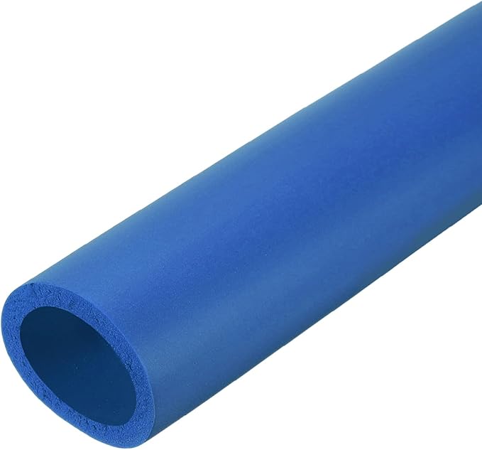 uxcell Pipe Insulation Tube Foam, 1-1/4" ID x 1/4" Thick x 1.64ft Foam Pipe Cover Non-Slip Hollow Tubing Guitar Air Conditioner Stand Fitness Equipment Handles, Blue