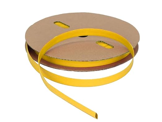 Kable Kontrol Heat Shrink Tubing - 3” Inch - 100' Ft Long, Yellow Polyolefin - 2:1 Industrial Shrink Tube & Cable Sleeve for Electrical Wire Insulation