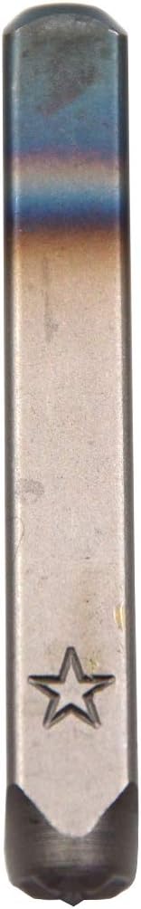 WKSTOOL Star Symbol Logo Duty Steel Stamp 1/4 6mm Hand Stamping Character Mark Code Alphabet Punch Kit for Bracelet Ring Jewelry Sheet Metal Plate Making Mold Die