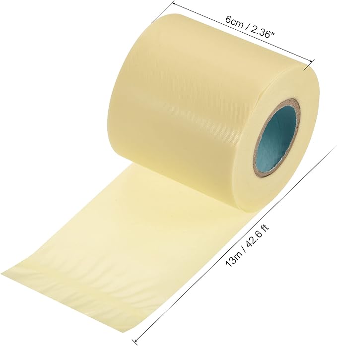 MECCANIXITY Pipe Wrap Tapes Non-Adhesive 6cmx13m Protective Waterproof Tube Protector for Air Conditioner HVAC Pipes, PVC Beige Pack of 3