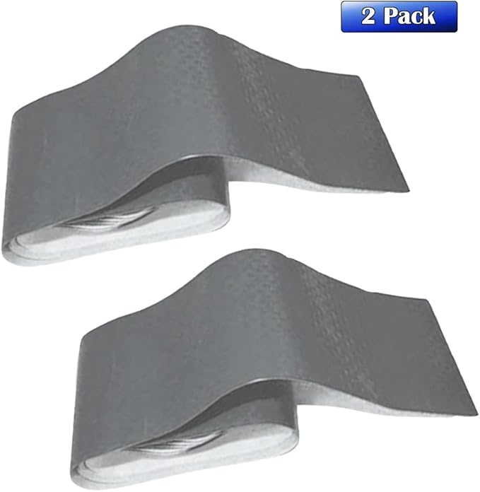 Heavy Duty Tarp Waterproof Poly Repair Tape, UV Resistant, Strong Adhesive Weatherproof Patch Kit, Repairs Holes, Patches, Rips, Tears, Frayed Edges in Tarps, Tents, 2 Pack, Silver