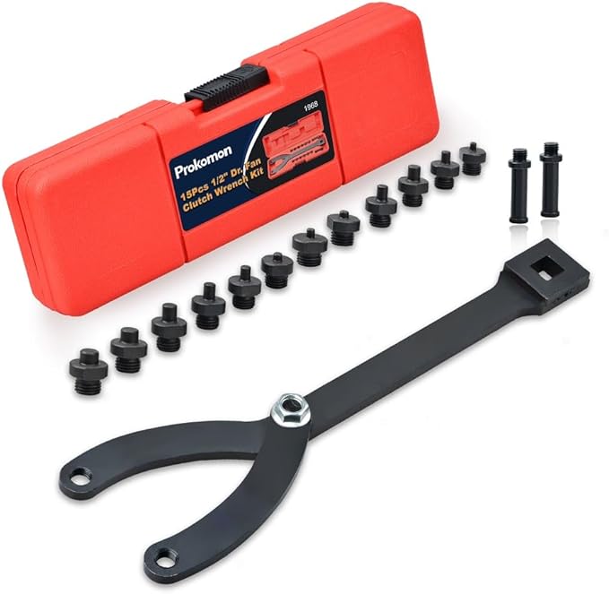 Prokomon Variable Cylinder Spanner Wrench Set; 15Pc Adjustable with Variable Spanner Wrench Pins