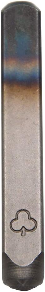 WKSTOOL Clubs Symbol Logo Duty Steel Stamp 1/4 6mm Hand Stamping Character Mark Code Alphabet Punch Kit for Bracelet Ring Jewelry Sheet Metal Plate Making Mold Die