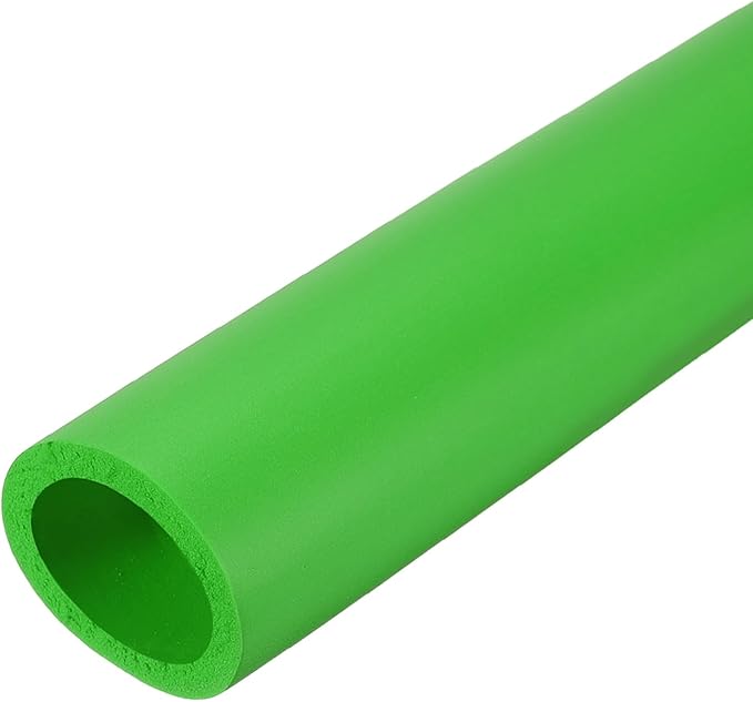 uxcell Pipe Insulation Tube Foam, 1-1/4" ID x 1/4" Thick x 1.64ft Foam Pipe Cover Non-Slip Hollow Tubing Guitar Air Conditioner Stand Fitness Equipment Handles, Green