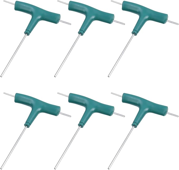 Antrader T-Handle Hex Key Wrench, 3-Way Allen Key Wrench Set Metric with Plastic Handle for Home Repair (2.5mm/2.5mm/2mm)