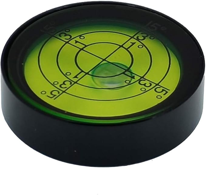 High Precision Horizontal Bubble Cardan Level Horizontal Bead Leveler Round Bubble Spirit Level Diameter 30mm (Green) (30X8mm（With no magnetic）)