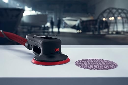 3M Random Orbital Sander, Xtract Pneumatic 88954, 6 in, with Central Vacuum Attachment, 3/16 in Orbit, Ergonomic and Lightweight ROS, .28 HP (209W) Motor