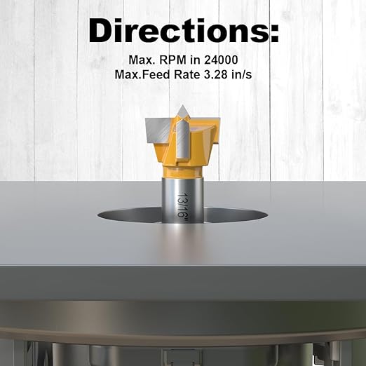 FivePears Forstner Drill Bit 3/8 inch Shank, 13/16 inch Cutting Diameter, Carbide Tipped Wood Hole Saw Auger Opener, Hole Opener Hinge Hole Cutter for Woodworking, Plastic, Plywood Products