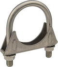 Heavy Duty 2.125" (2 1/8 Inch）Exhaust Tail Pipe Stainless Steel Saddle Style U-Bolt Muffer Clamps