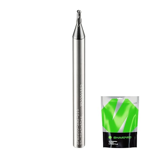 Carbide Ball Nose End Mill 2 Flute 4mm SHK. 1.5mm Cutting Dia. 3D Carving, High-Speed and Deep Cutting, AlCrN Coated, Apply for Alloy Steel, Stainless Steel and Various Cast Iron.