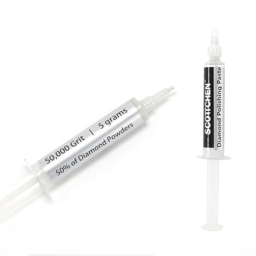 SCOTTCHEN Diamond Polishing Paste,50,000 Grit 0-0.5 Microns Lapping Compound with 50% Concentration of Diamond Powders for Jewelry, Metal, Ring, Glass, Coin,etc.-5 Gram