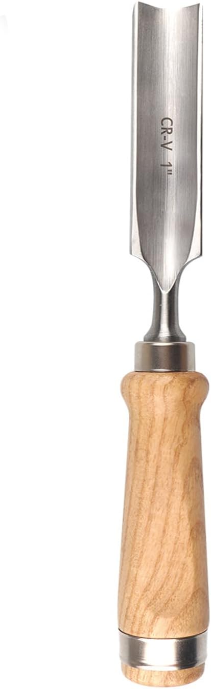 Atoplee Wood Carving Gouge Chrome Vanadium Steel Semi-Circular Carpenter Woodworking Chisel (25mm(1"))