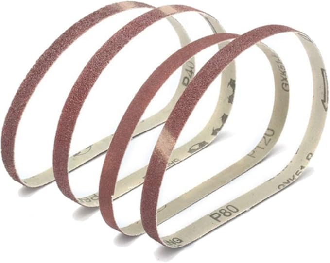 1/2 Inch x 18 Inch Sanding Belts, 240 Grits Aluminum Oxide Sanding Belt, Belt Sander Tool for Woodworking, Metal Polishing (30 Pack)