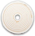 Benchmark Abrasives 6" Cotton Spiral Buffing Polishing Wheel for Bench Grinder with 1/4" Mandrel, for Polishing Finishing Smoothing on Aluminum, Stainless Steel (Cotton Spiral)