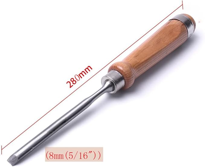 Atoplee Wood Carving Gouge Chrome Vanadium Steel Semi-Circular Carpenter Woodworking Chisel (8mm(5/16"))