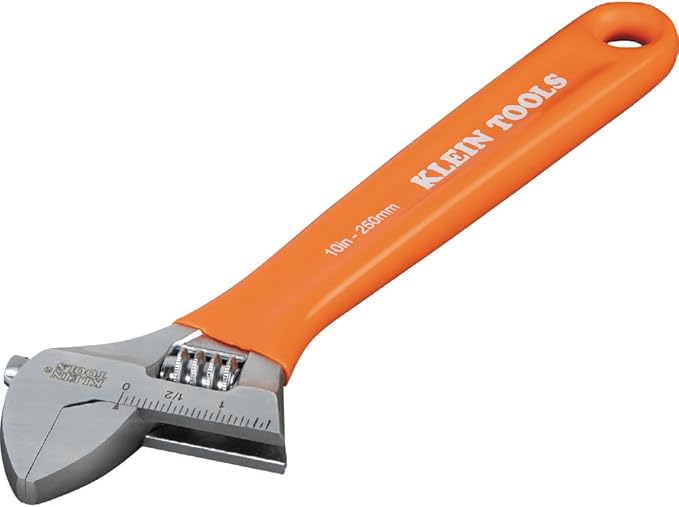 Klein Tools D5072 Adjustable Wrench Set, Extra Capacity, 6-Inch and 10-Inch, Forged Alloy Steel Wrenches, Metric and SAE, 2-Piece