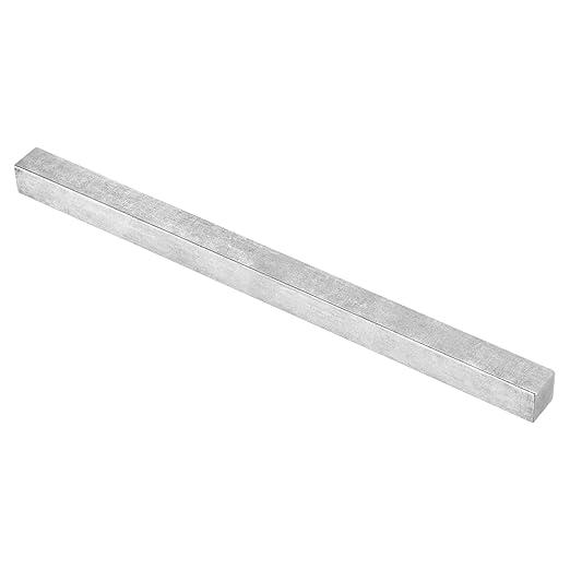 uxcell Square Steel Key Stock 3/4" x 3/4" x 12" Cold-Drawn 45# Steel Bars Precision Key Stock for Gearbox Coupling, Silver Tone