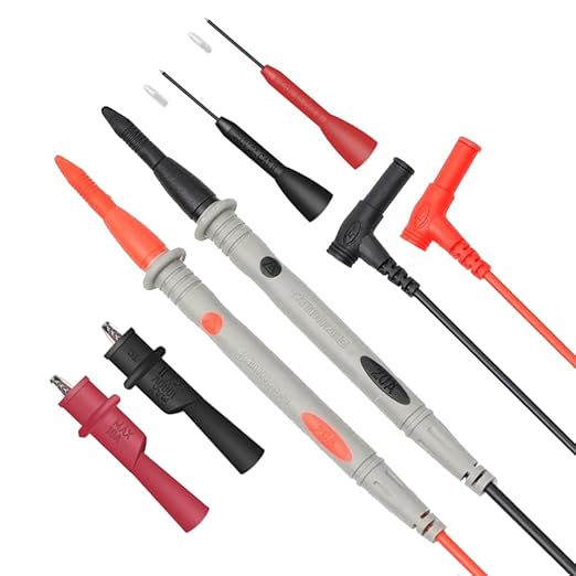 Multimeter Leads Kit, Professional Electrical Multimeter Test Leads Set with Alligator Clips, Test Hooks, Test Probes Lead, Test Tweezer