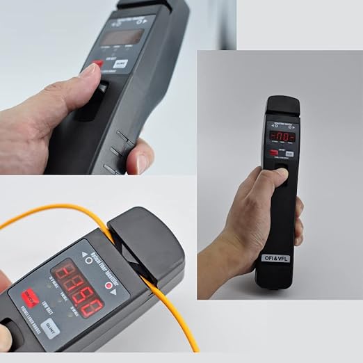 TMOFI-401 Live Fiber Optical Identifier with Visual Fault Locator for 0.25mm 0.9mm 3.0mm Fiber, No Need to Replace Clamp Block