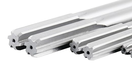 Accusize Industrial Tools 29 Pc Set 1/16 to 1/2 inch by 1/64 in HSS M2 Premium Chucking Reamers, Straight Flute, Aluminum Case, 5528-SF00