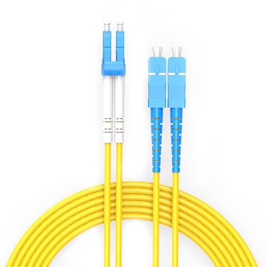 SC to LC Fiber Patch Cable,1G/10GB Single Mode Duplex SC-LC 9/125um OD 3.0mm Cable Diameter Fiber Optic Cable for SFP Transceiver, Router, Fiber Networks and More (5M)