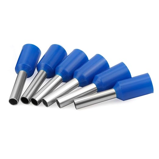 XHF 1000 PCS AWG 16/1.5mm² Wire Ferrules Insulated Copper Crimp Connectors, Crimp Pin Cord End Terminals Blue