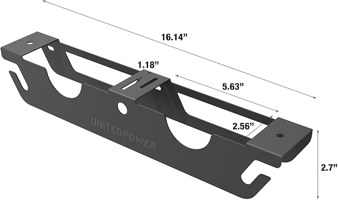 UNITEDPOWER Angle Grinder Holder - 4 Bay Angle Grinder Rack/Stand Storage Rack with Cord Hanger, Wall mount Bracket for Cutters Polishers, Garage and Workspace.