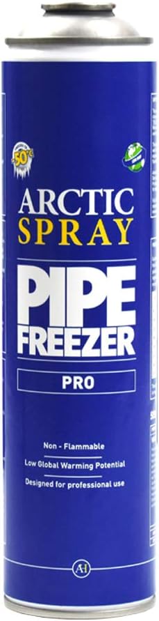 ZECOM - Arctic Hayes Pro Commercial Freeze Kit 8-35mm for Plumbing Installations, Repairs & Maintenance. Freezes Plastic & Metal Pipes (8-35mm diameter) & Pro Pipe Freeze Can 600g.