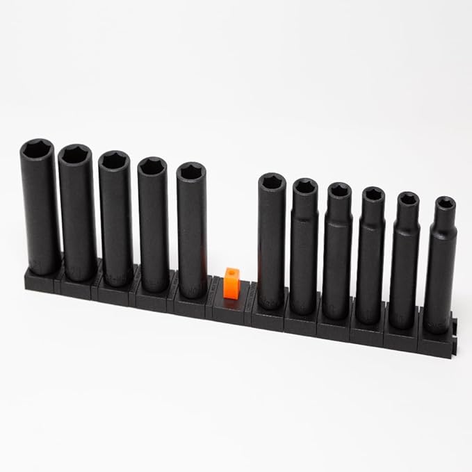 ToolBox Widget Socket Organizer ½ Inch Pro Series – Modular Magnetic Socket Holder with Missing Tool Indicator – Size Stems NOT Included - 2 Pack, 24 Organizers
