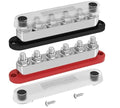 400A Bus Bar 12V Power Distribution Block with 5/16" Studs,Marine Battery Bus Bar Terminal Block Positive & Negative for Automotive Car Boat Solar System (600A 6 x 3/8" Terminal Studs)