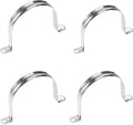 4 Pcs 5inch Rigid Pipe Strap,Two Hole Stainless Steel Strap U Bracket, Widened Tube Strap Tension Clip Assortment Kit Heavy Duty Pipe Clamp for Pipe Fixing（133mm）